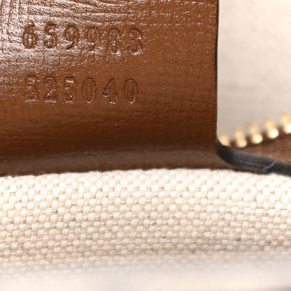 Gucci GG Supreme Monogram Azalea Calfskin Small Retro Interlocking G Tote Bag Beige Ebony Brown Sugar 7 of 9