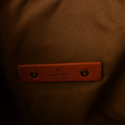 Gucci Grained Calfskin Softbit Maxi Shoulder Bag Orange 6 of 9
