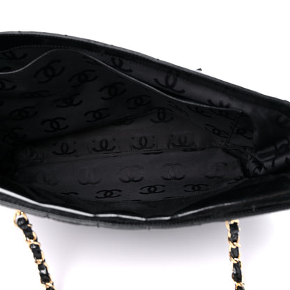 Chanel Patent Chocolate Bar CC Tote Black 5 of 14