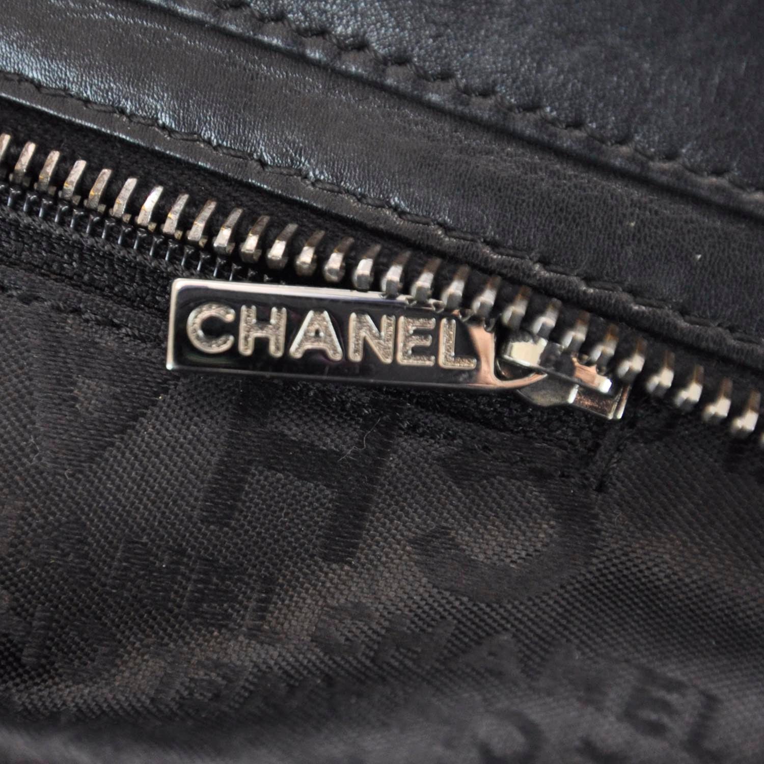 Chanel Lambskin Lax East West Shoulder Bag Black 9 of 9