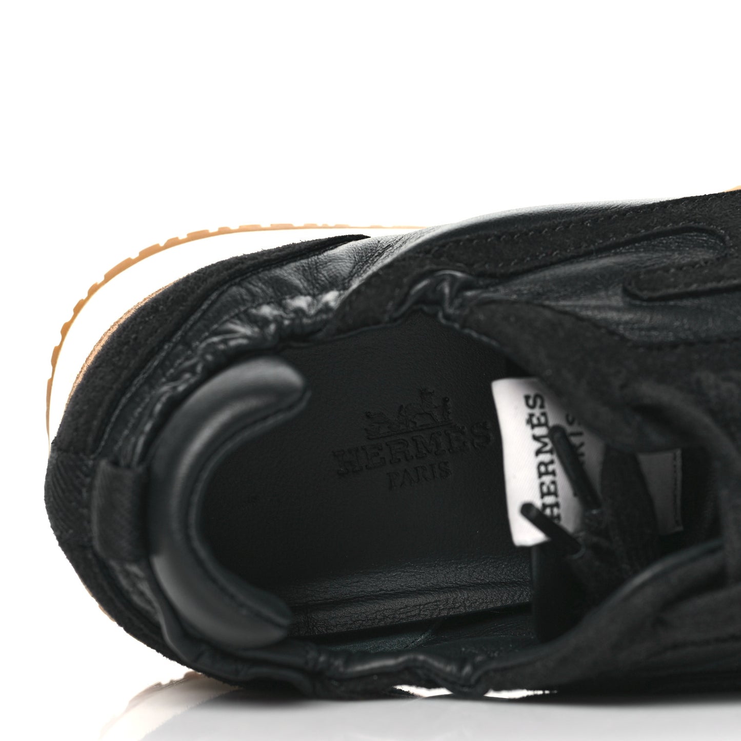 Nappa Suede Goatskin Jet Sneakers 37.5 Black