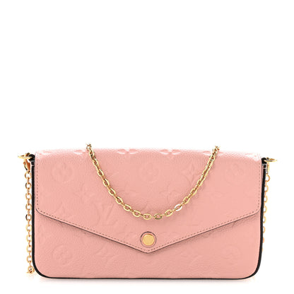 Louis Vuitton Empreinte Pochette Felicie Chain Wallet Rose Poudre 1 of 11
