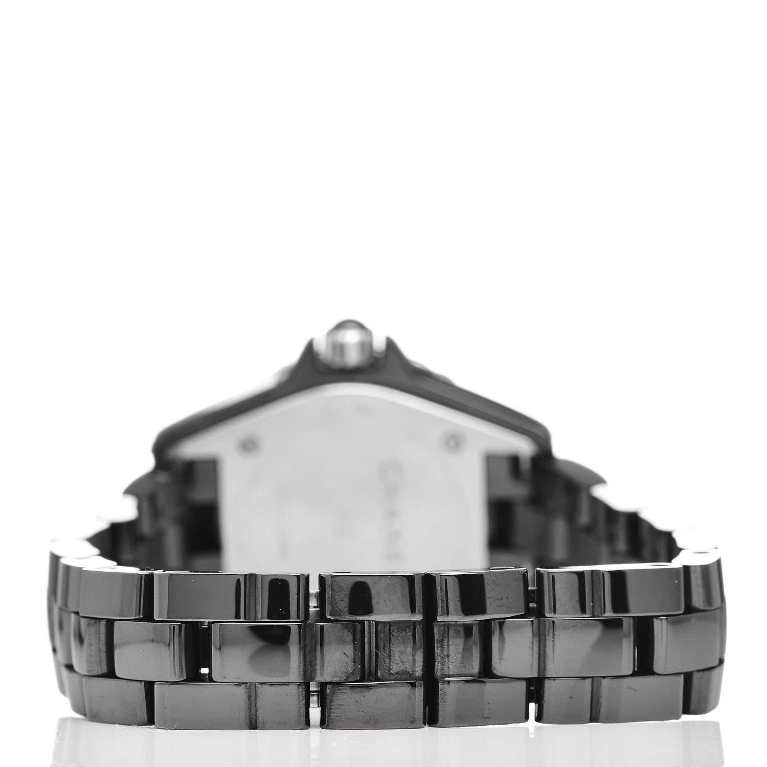 Chanel Stainless Steel Ceramic Diamond 29mm J12 Quartz Watch Black 4 of 6