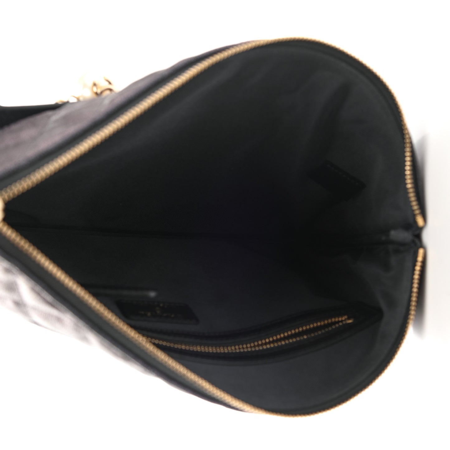 Iridescent Caviar Medium Night by the C Pouch Clutch Black