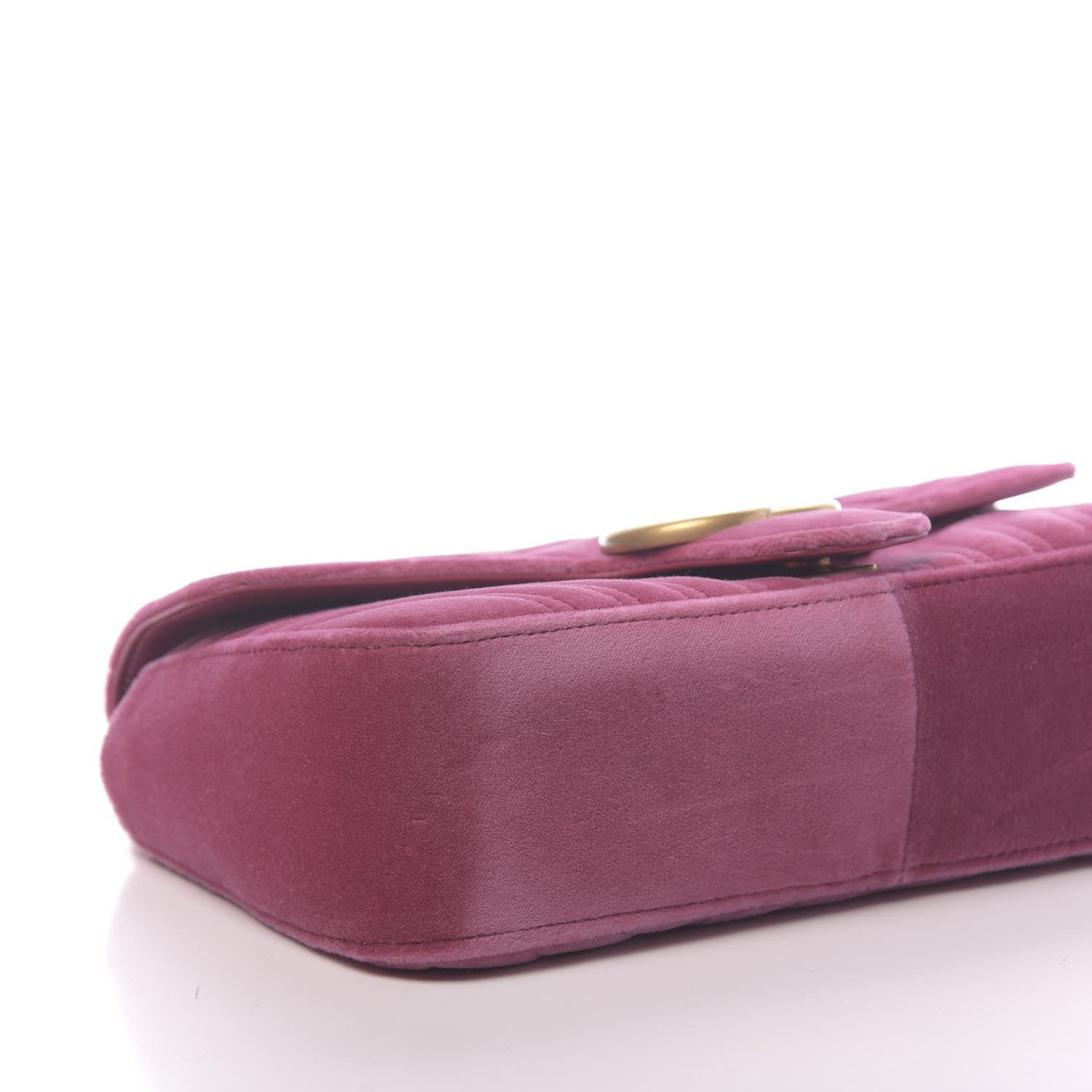 Gucci Velvet Matelasse Small GG Marmont Shoulder Bag Light Raspberry Rose 8 of 10