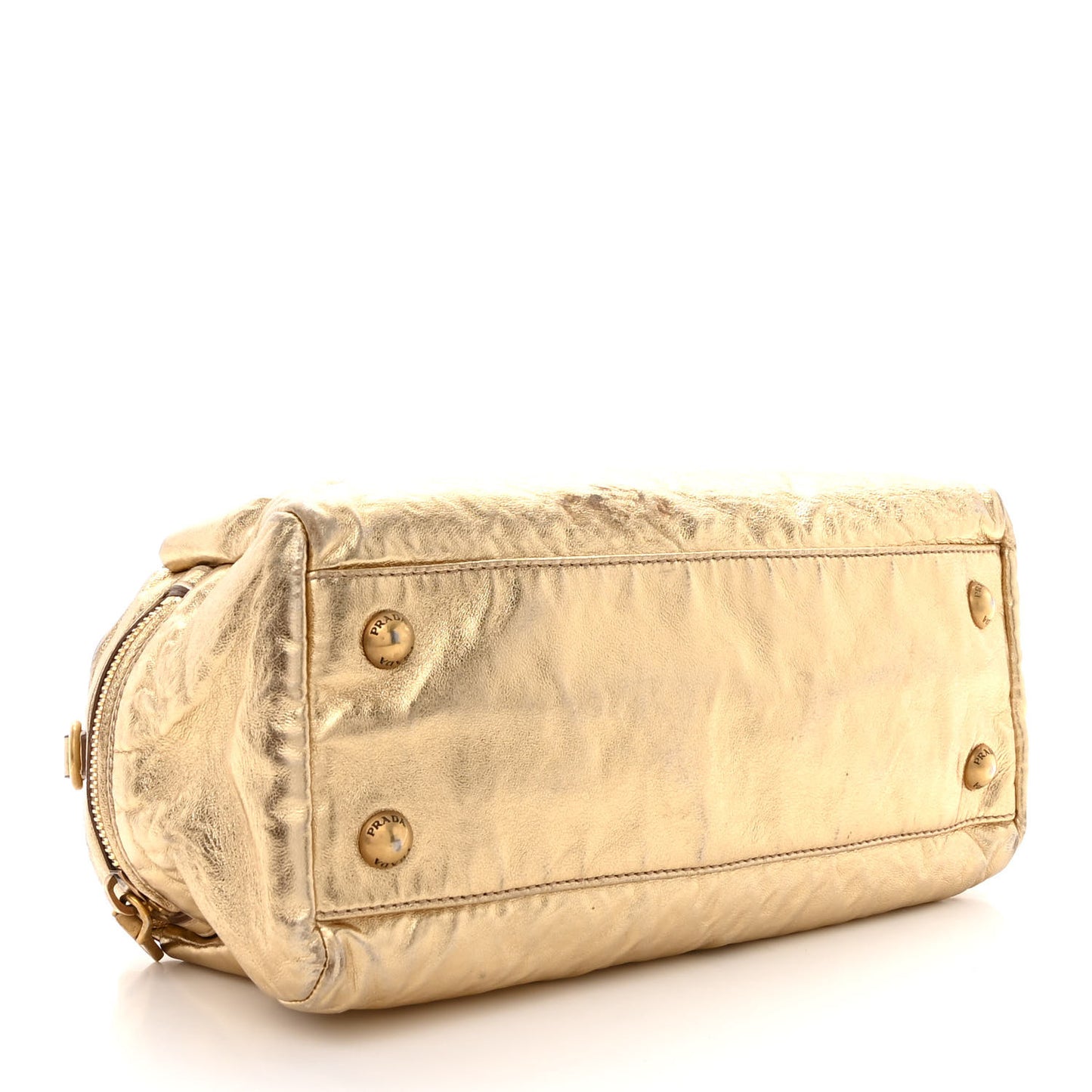 Metallic Nappa Shoulder Bag Platino