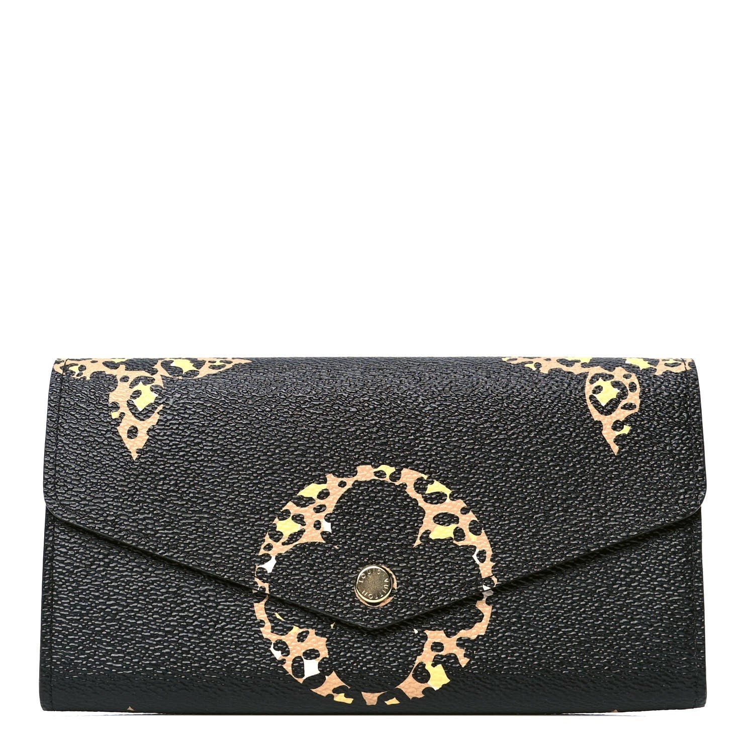Louis Vuitton Monogram Giant Jungle Sarah Wallet Black 2 of 8