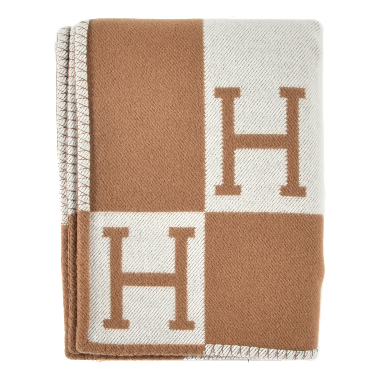 Wool Cashmere Avalon Blanket Ecru Camel