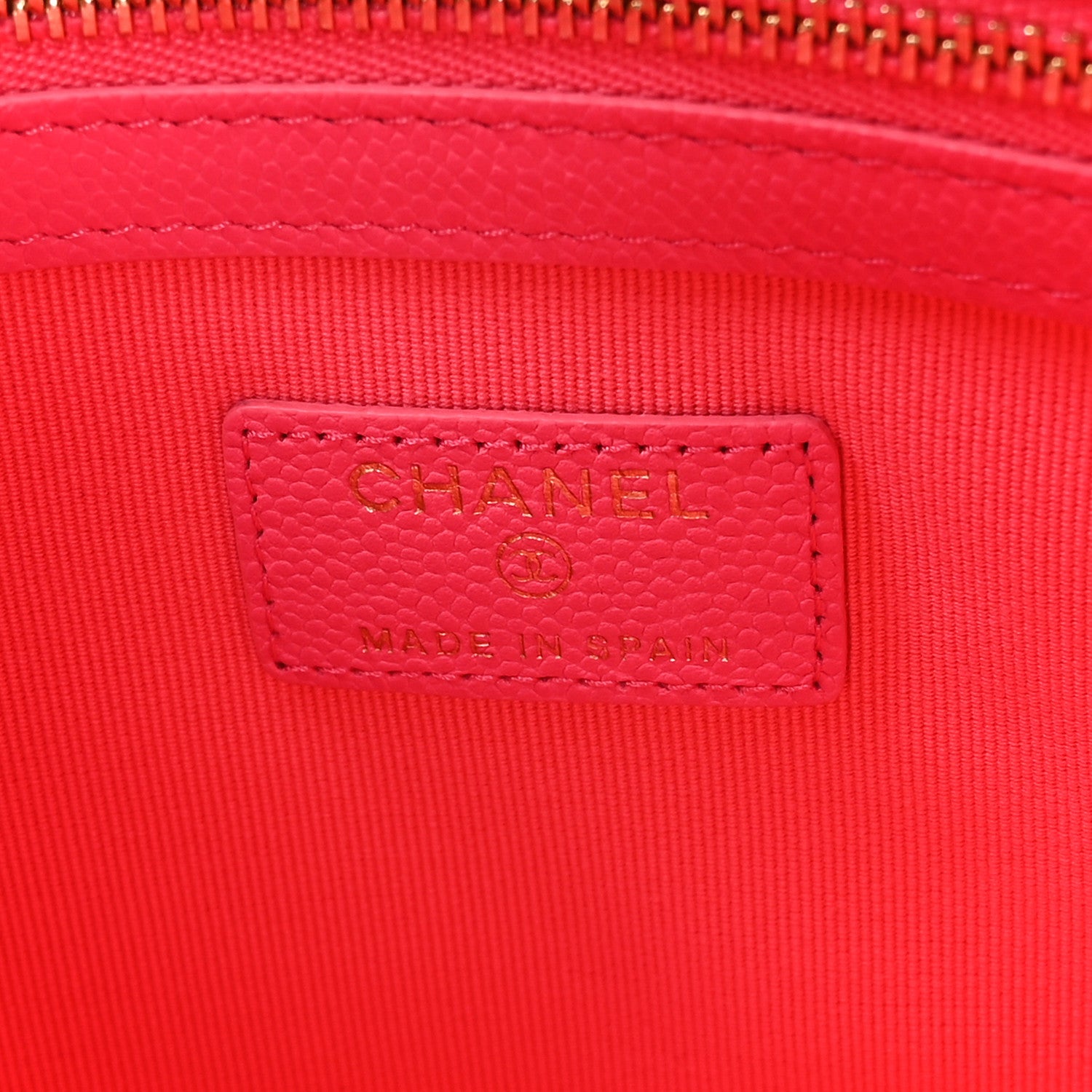 Chanel Caviar Quilted Medium Cosmetic Case Pink 6 of 8