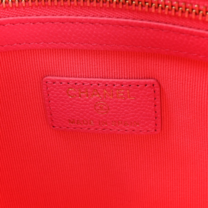 Chanel Caviar Quilted Medium Cosmetic Case Pink 6 of 8