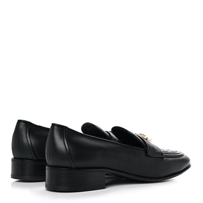 Chanel Lambskin Quilted Womens CC Loafers 39.5 Black 4 of 11