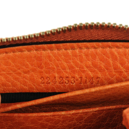 Gucci Monogram Bamboo Tassel Zip Around Wallet Orange 9 of 9