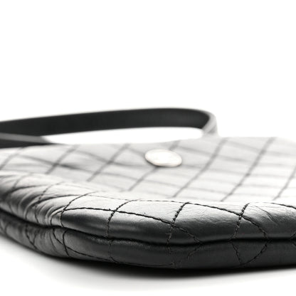 Chanel Aged Calfskin Quilted Crossbody Bag Black 9 of 11