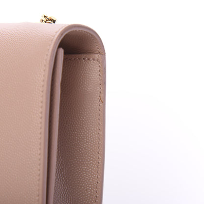 Saint Laurent Grain De Poudre Small Monogram Kate Satchel Pale Pink 9 of 13