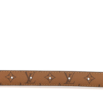 Louis Vuitton Calfskin Reverse Monogram 20mm LV Iconic Reversible Belt 75 30 Black 4 of 6
