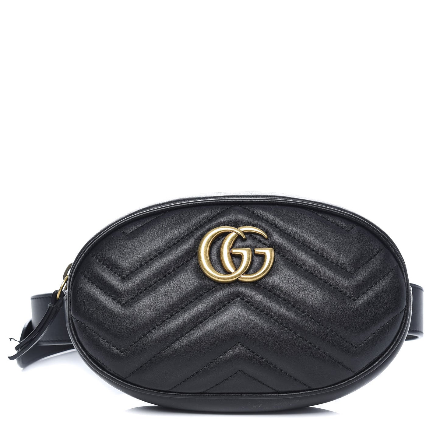 Calfskin Matelasse GG Marmont Belt Bag 75 30 Black
