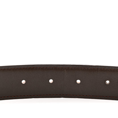 Hermes Togo Box 32mm H Belt 85 34 Orange Chocolate 12 of 17