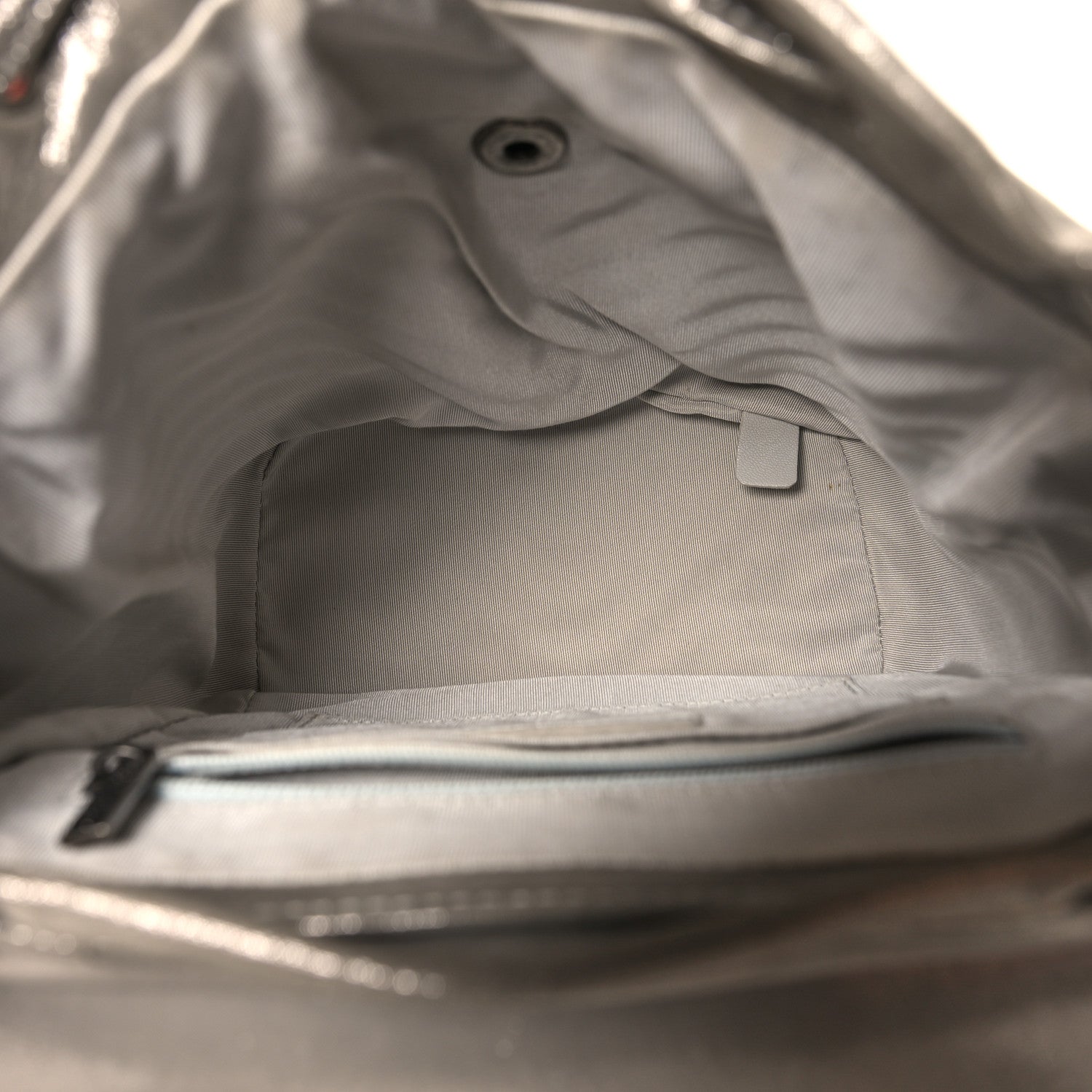 Chanel Iridescent Calfskin Chevron Quilted Small Urban Spirit Backpack Silver 5 of 11