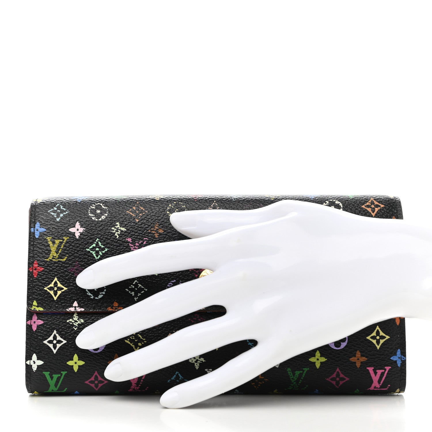 Louis Vuitton Monogram Multicolor Sarah Wallet Black Grenade 2 of 7