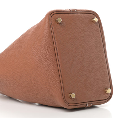 Hermes Taurillon Clemence Picotin Lock 18 PM Gold 9 of 11