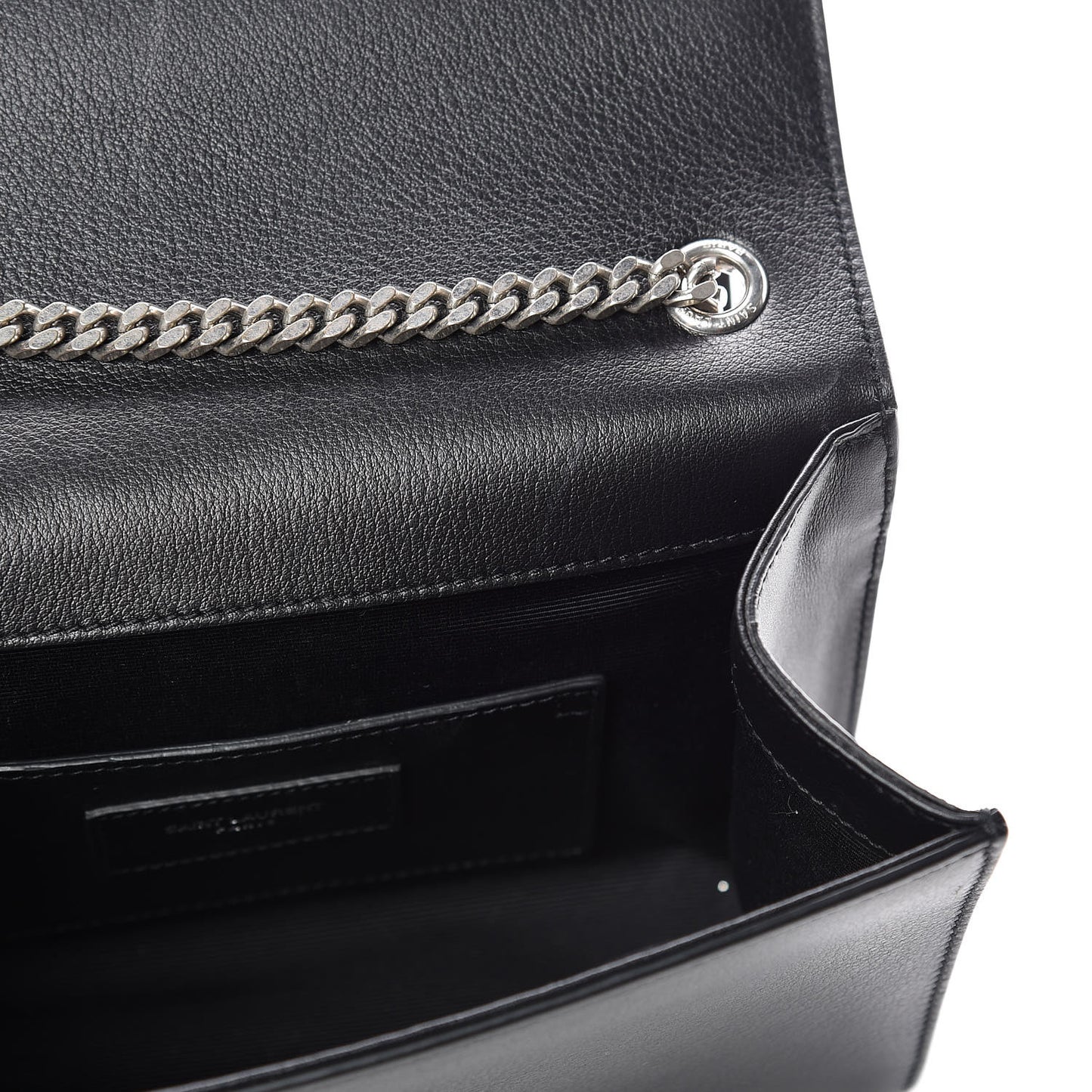 Calfskin Fringe Small Monogram Satchel Black