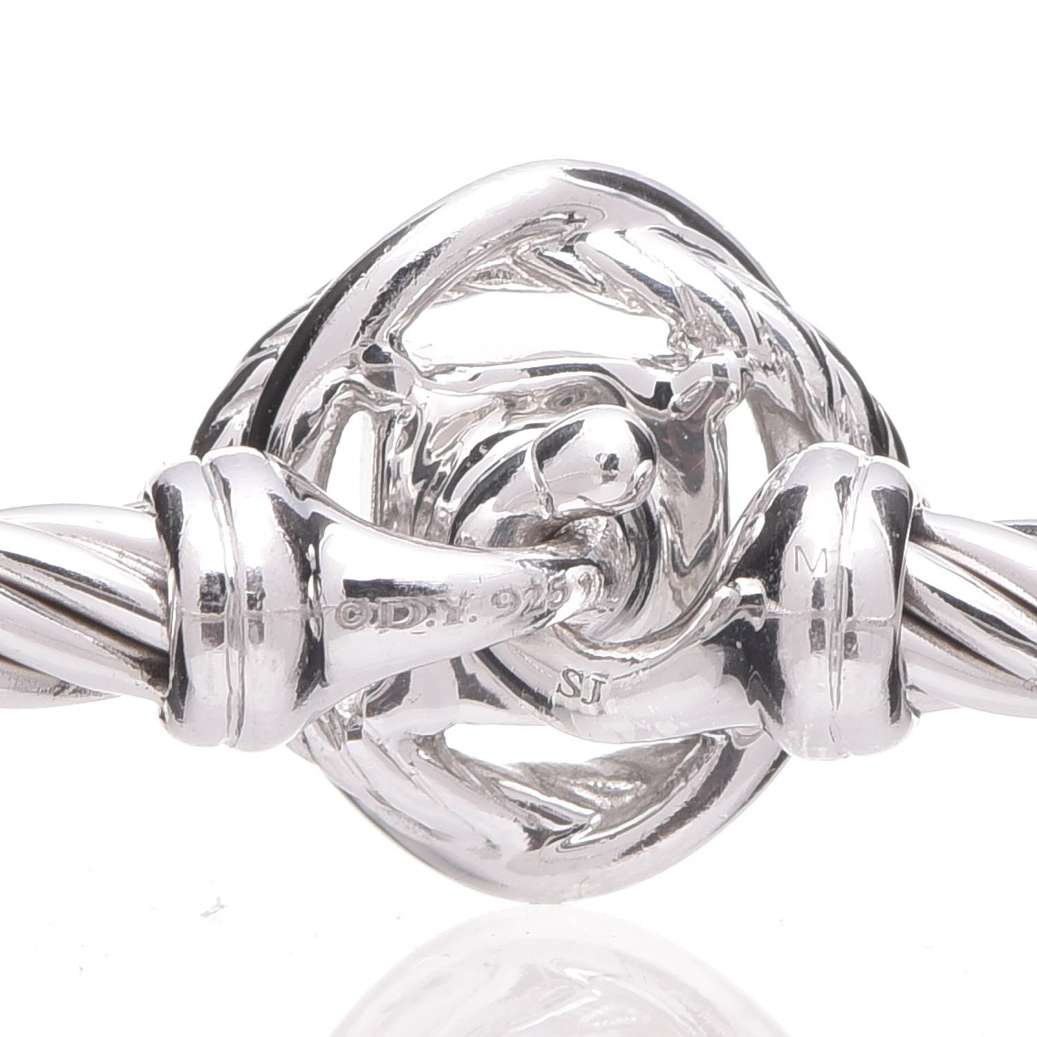 David Yurman Sterling Silver Diamond 3mm Infinity Bracelet 4 of 6