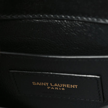 Saint Laurent Calfskin Mini Classic Monogram Cassandra Top Handle Black 6 of 8