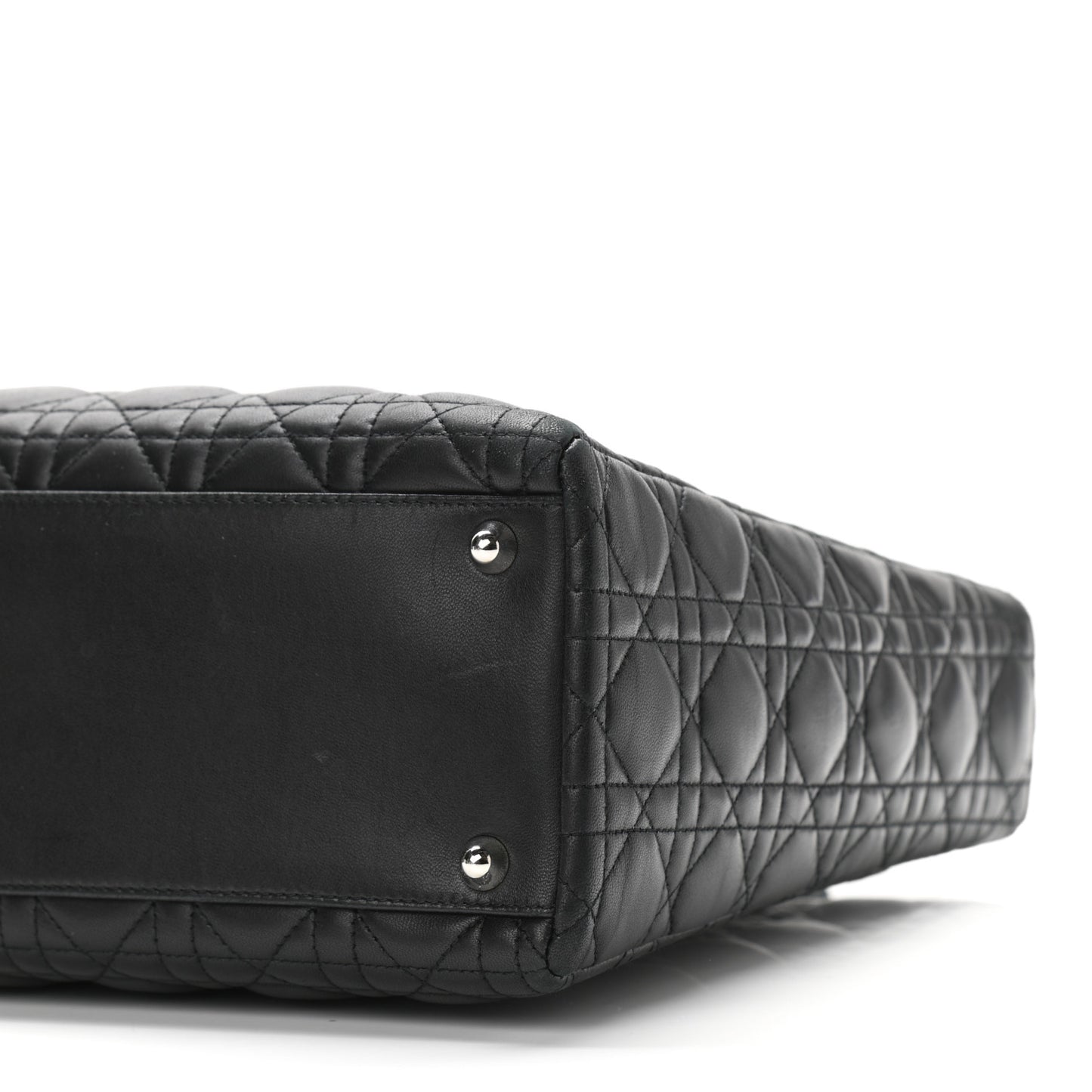 Lambskin Cannage Large Lady Dior Black