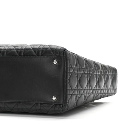 Christian Dior Lambskin Cannage Large Lady Dior Black 9 of 9