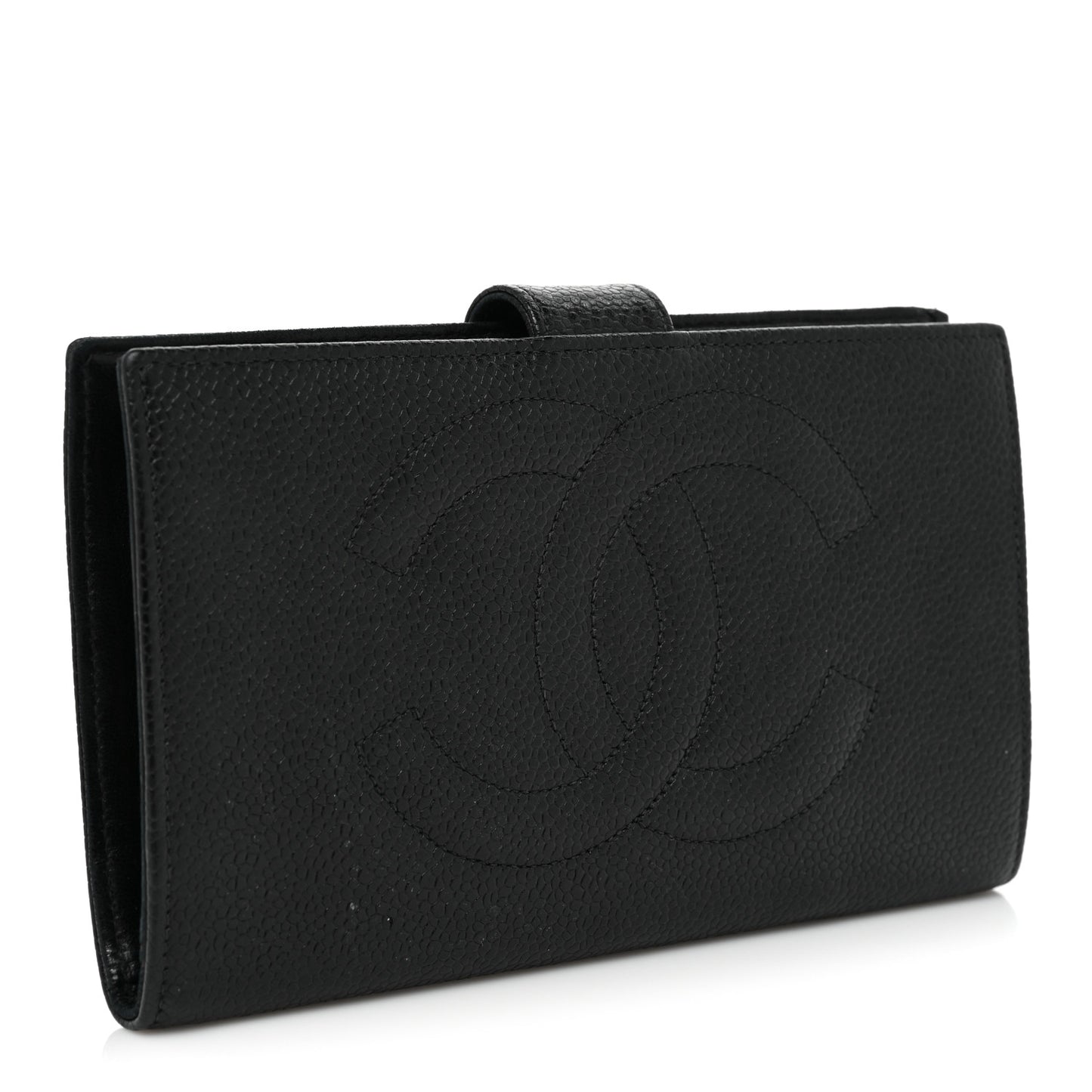 Caviar Timeless CC French Wallet Black