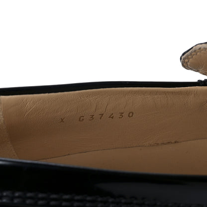 Chanel Shiny Calfskin Logo Loafers 40 Black 8 of 8