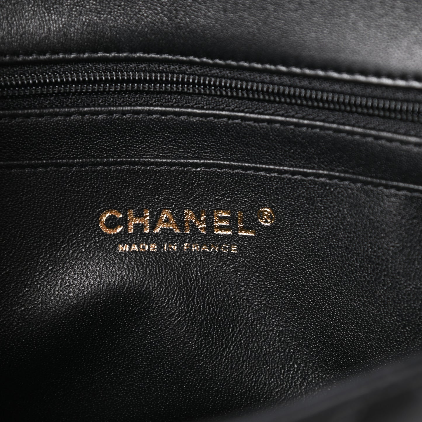 Lambskin Quilted Mini Top Handle Rectangular Flap Black