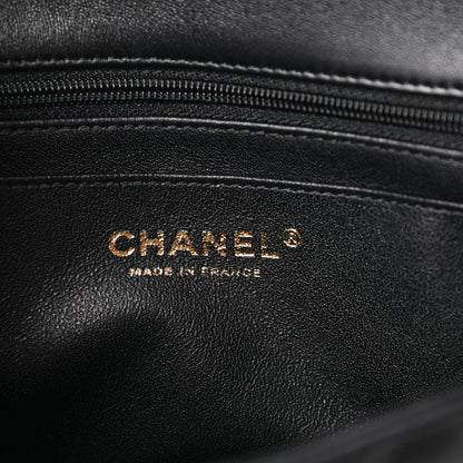 Chanel Lambskin Quilted Mini Top Handle Rectangular Flap Black 6 of 9