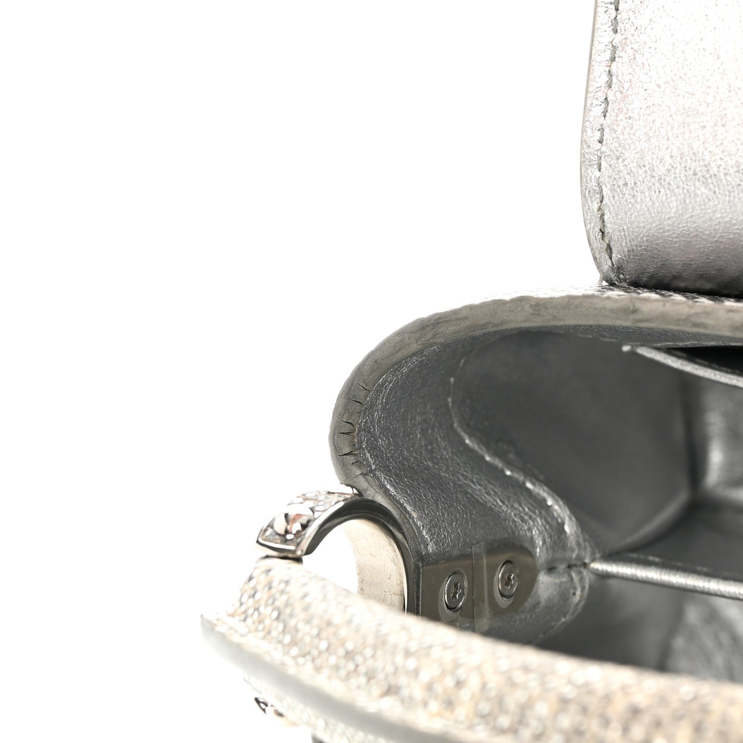 Lizard Mini Capucines Argento