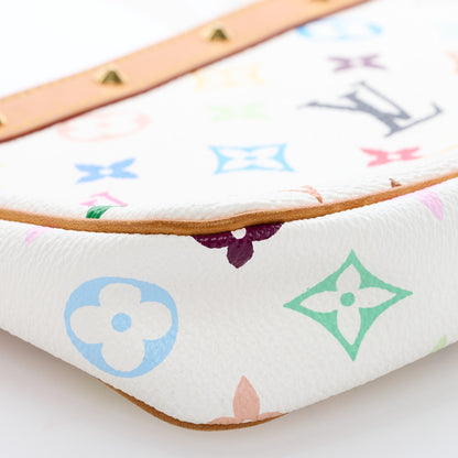 Louis Vuitton Monogram Multicolor Pochette Accessories White 7 of 8