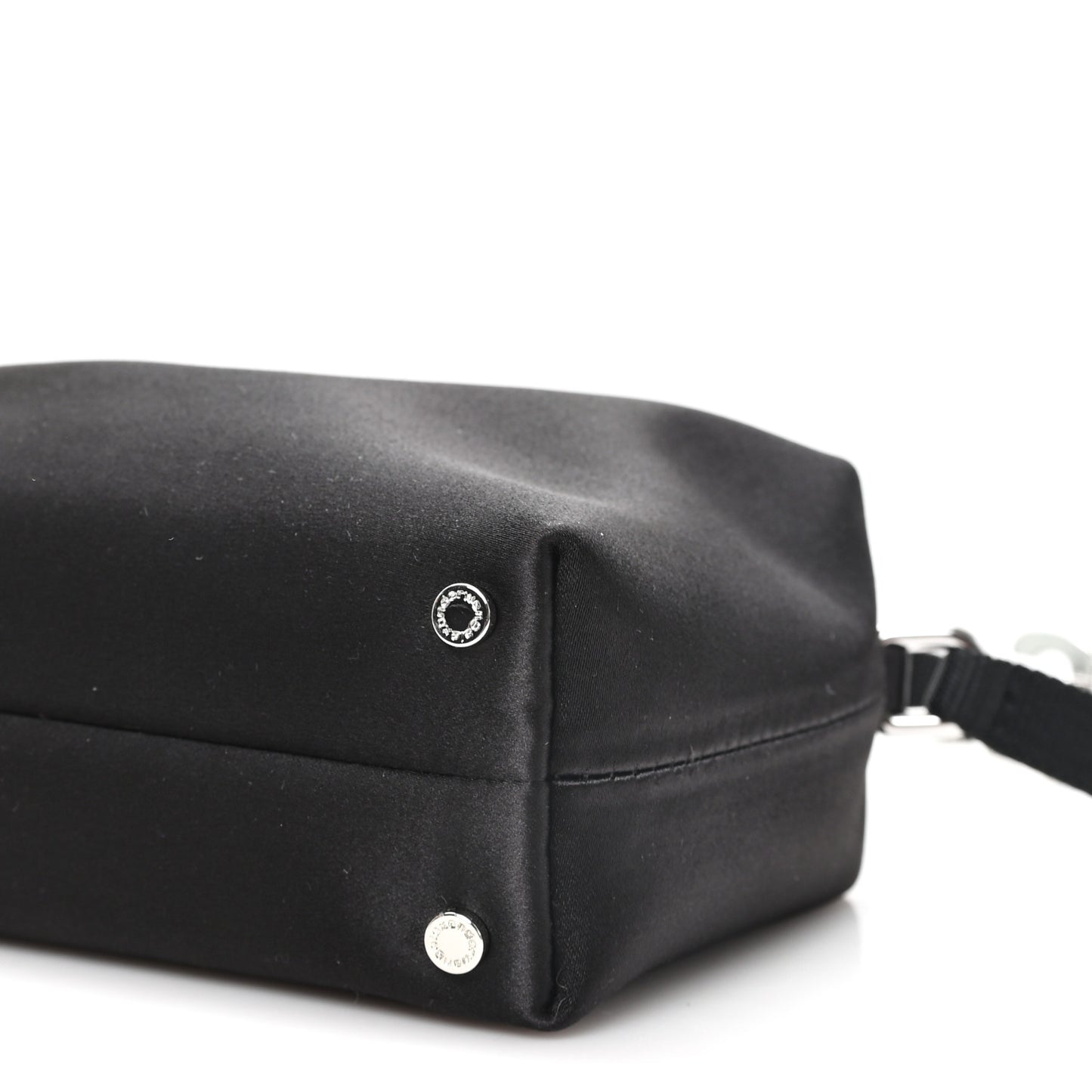 Satin Crystal Heiress Pouch Black
