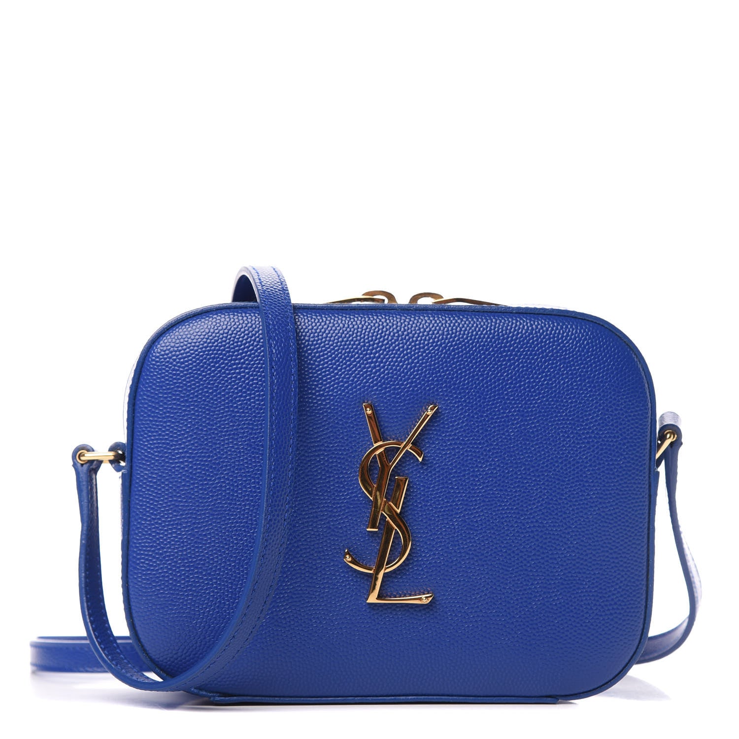 Saint Laurent Grain De Poudre Small Classic Monogram Camera Bag Blue Majorelle 1 of 9