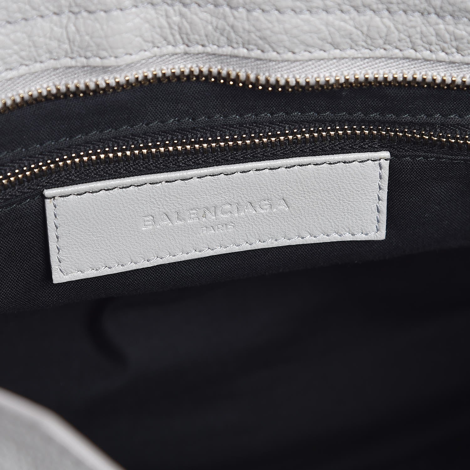 Louis Vuitton BALENCIAGA Chevre Gold Metallic Edge City Gris Perle 7 of 10