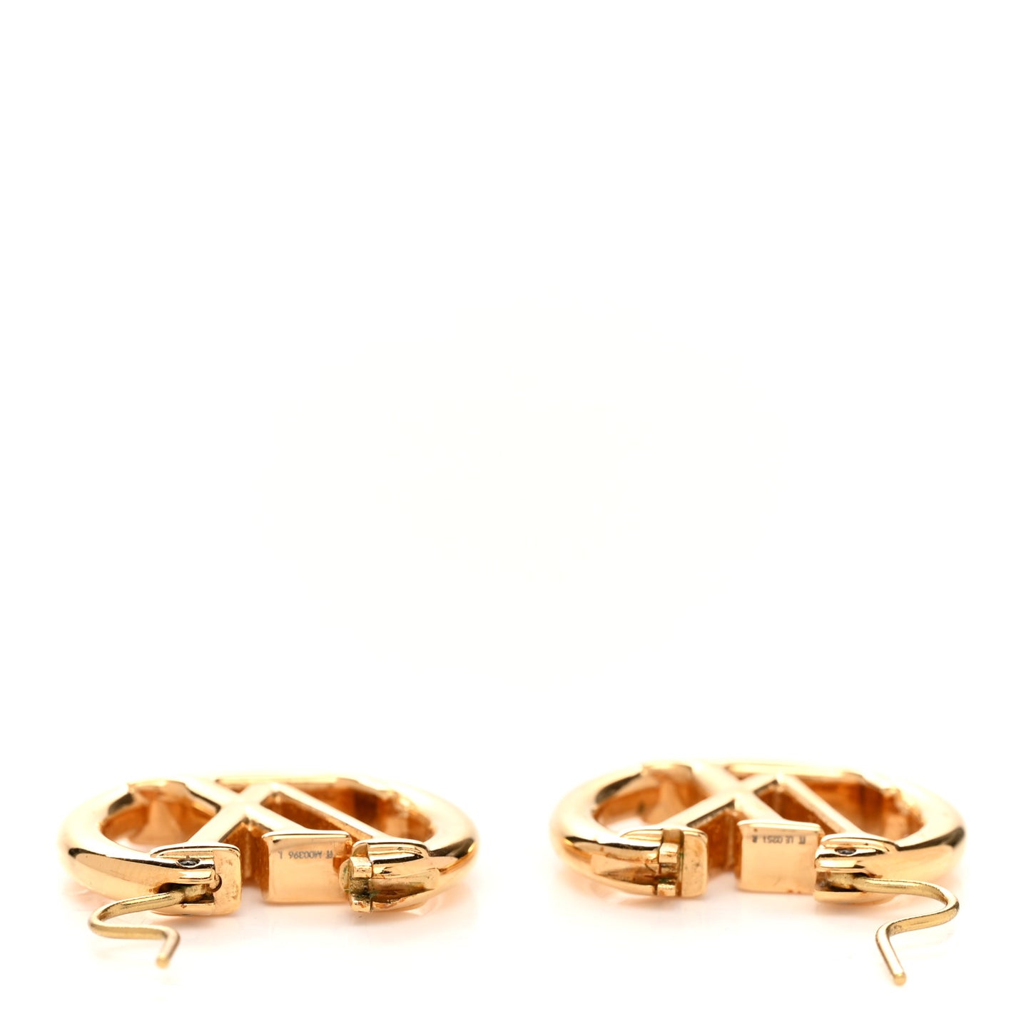 Metal Small Louise Hoop Earrings Gold