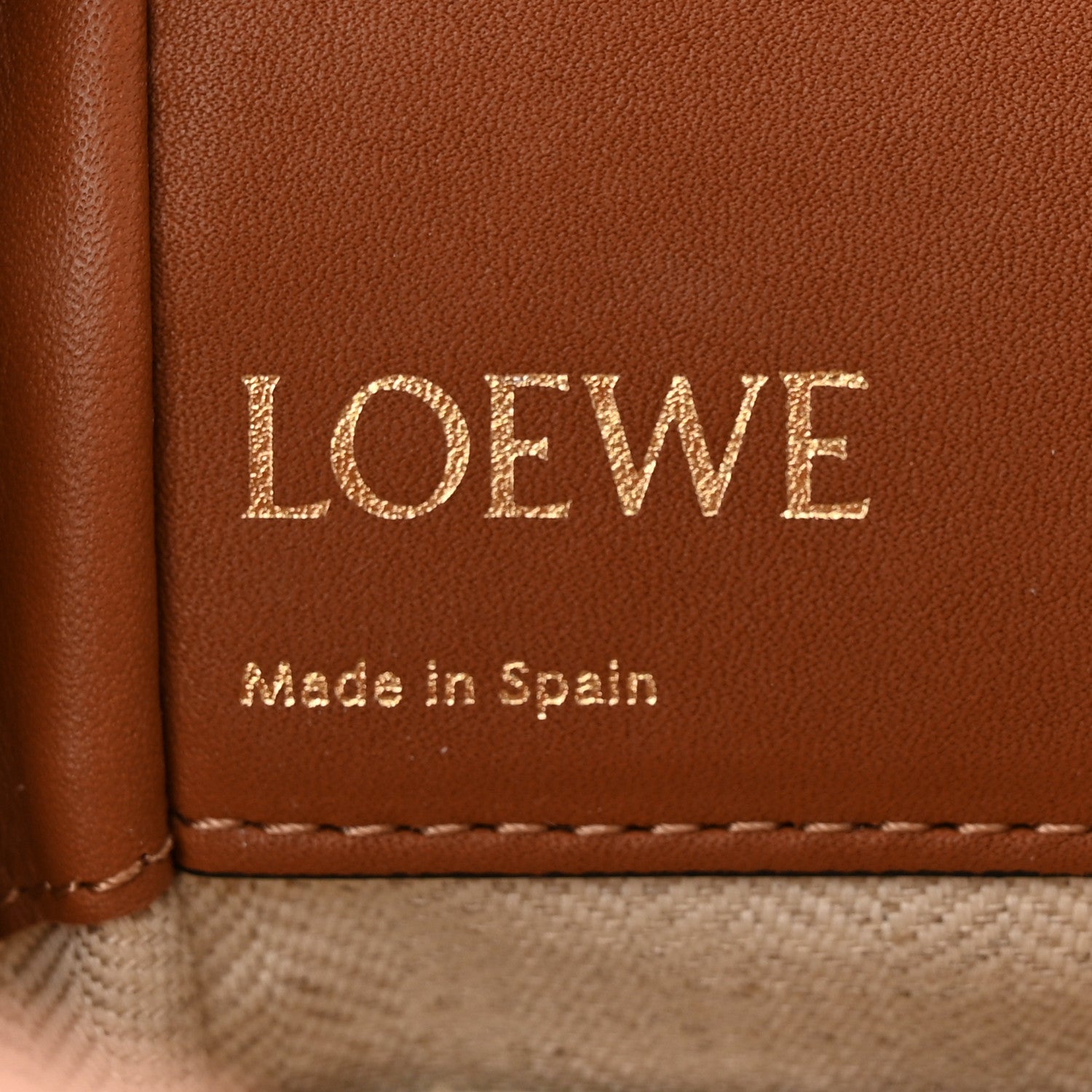 Loewe Calfskin Canvas Mini Hammock Shoulder Bag Natural Tan 6 of 10