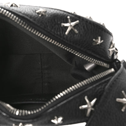 Jimmy Choo Calfskin Star Studded Pegasi Camera Crossbody Bag Black 5 of 8