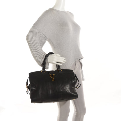 Saint Laurent Sheepskin Medium Cabas ChYc Black 2 of 7