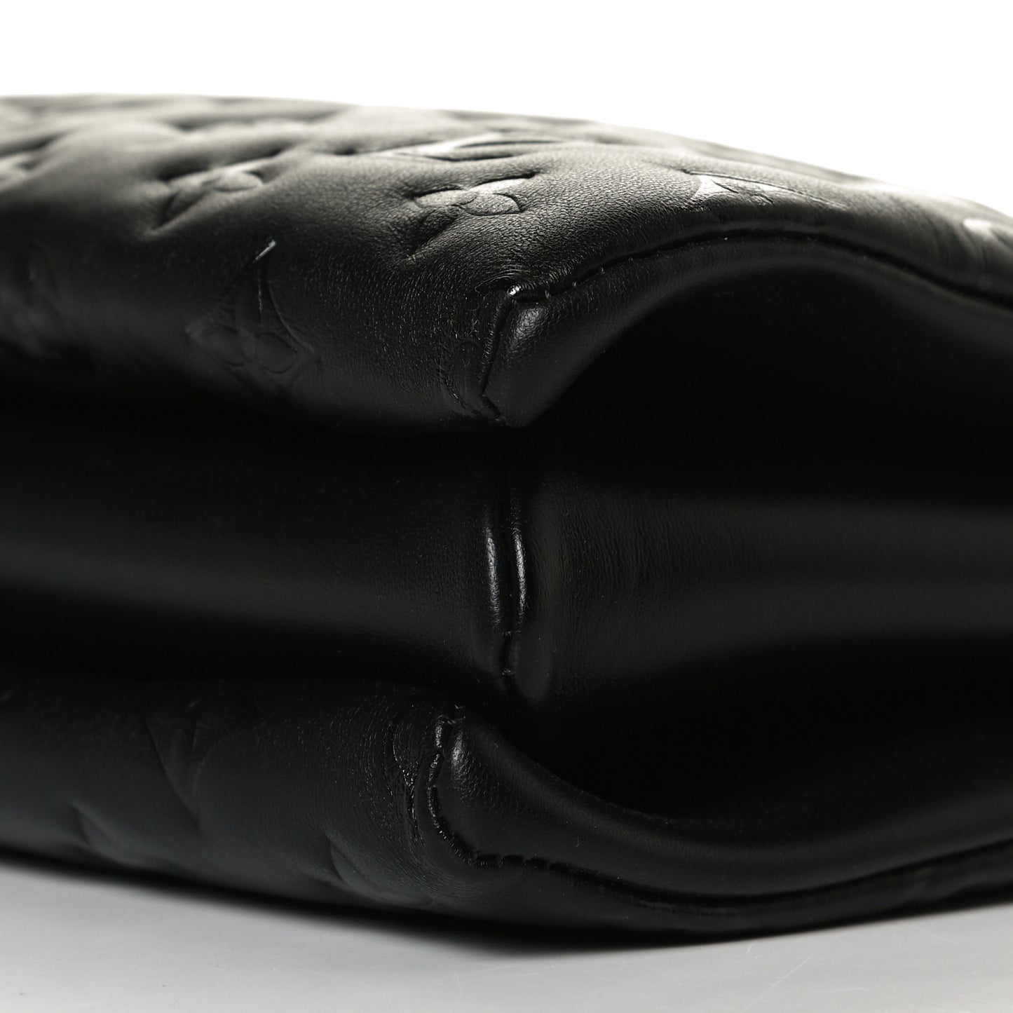 Lambskin Embossed Monogram Coussin PM Black