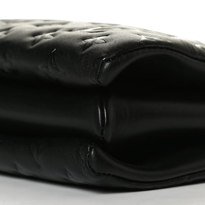 Louis Vuitton Lambskin Embossed Monogram Coussin PM Black 9 of 11