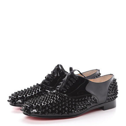 Christian Louboutin Patent Spike Freddy Flats 39.5 Black 3 of 8