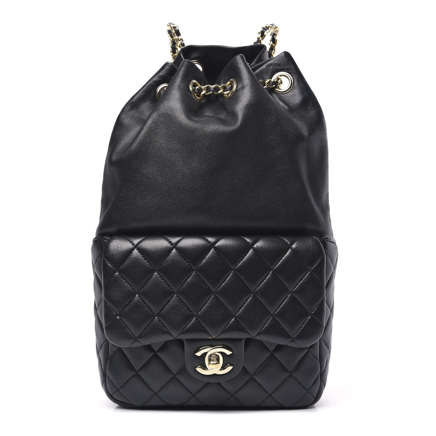 Lambskin Quilted Small in Seoul Backpack Black