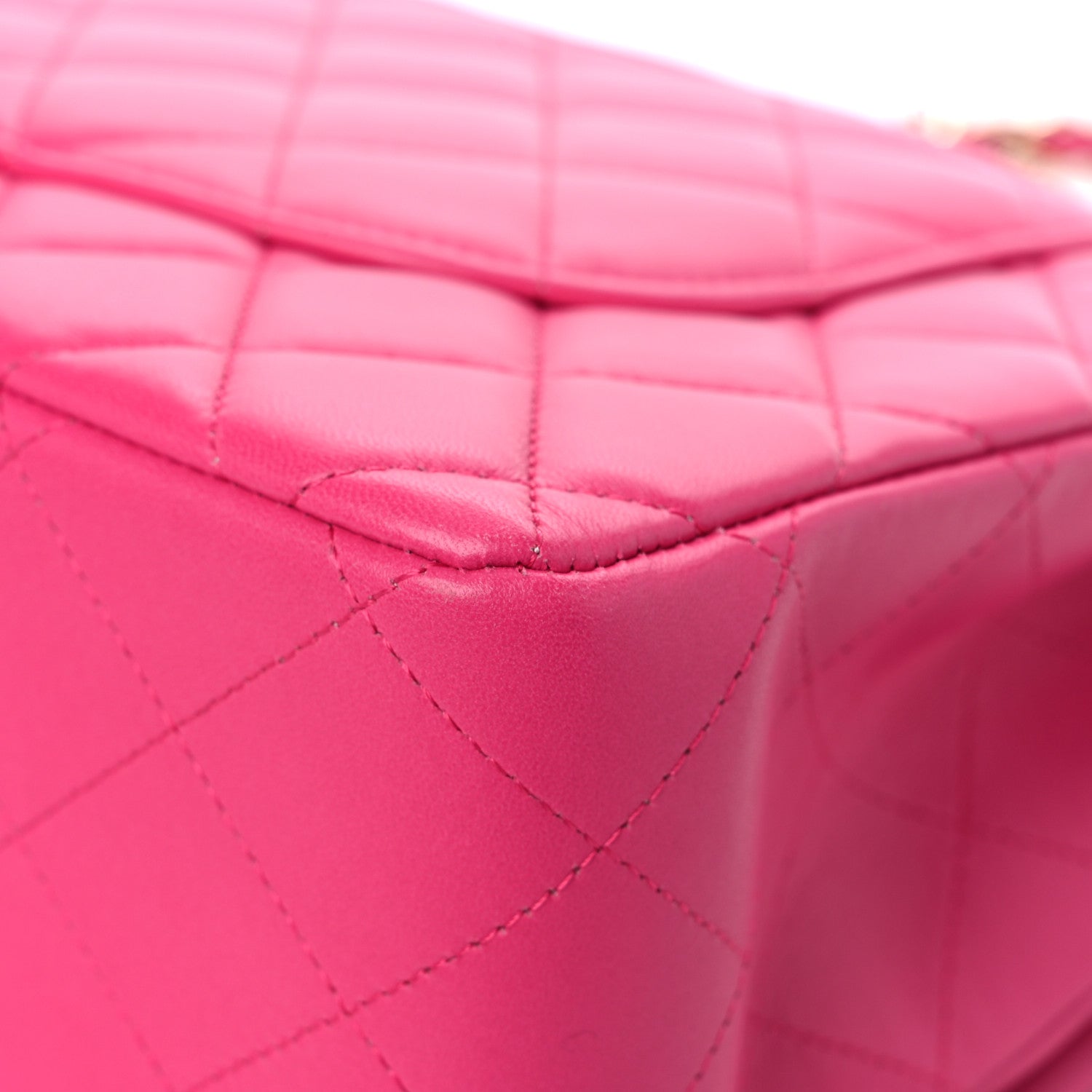 Chanel Lambskin Quilted Jumbo Double Flap Fuchsia 11 of 19