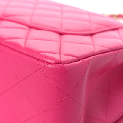 Chanel Lambskin Quilted Jumbo Double Flap Fuchsia 11 of 19