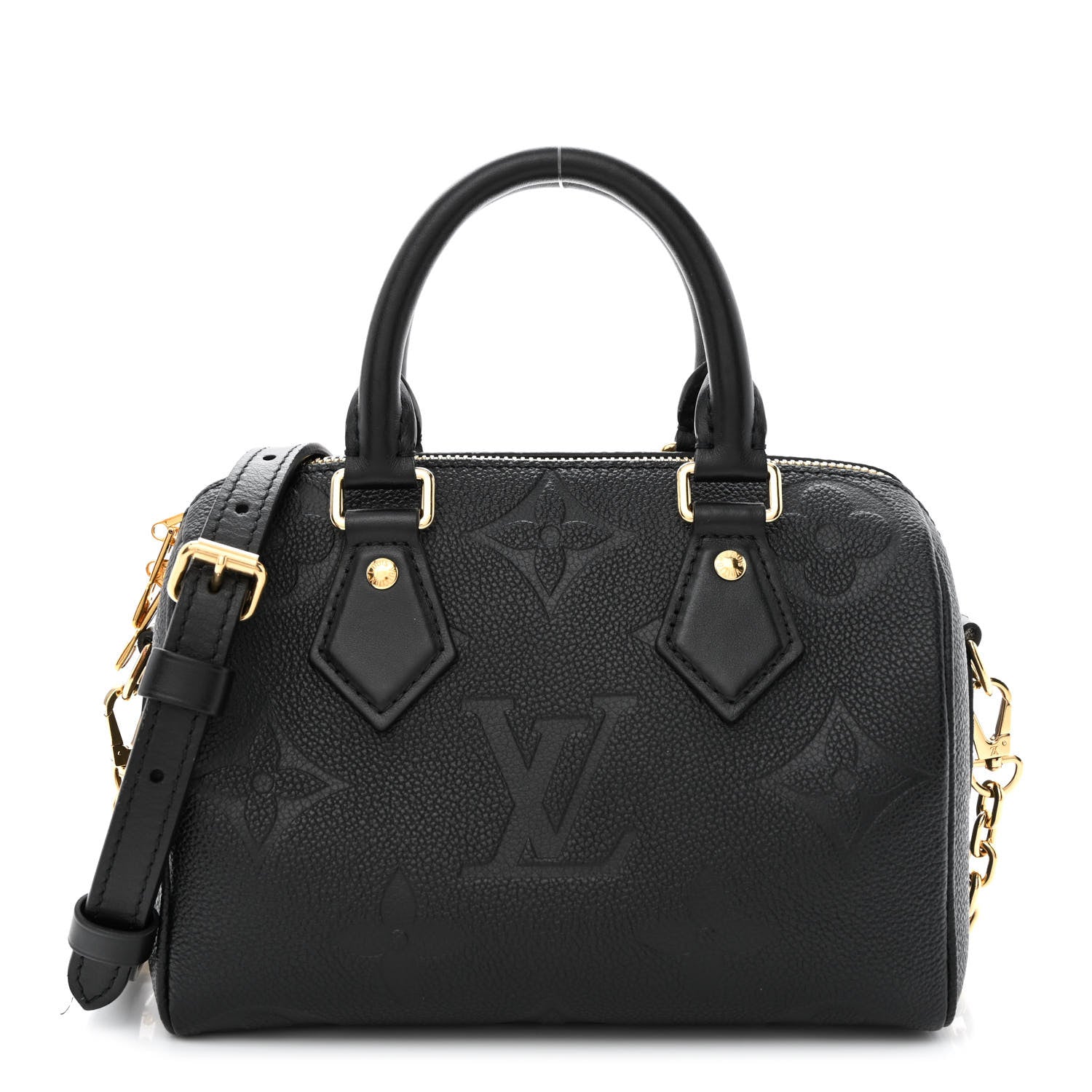 Louis Vuitton Empreinte Monogram Giant Speedy Bandouliere 20 Black 1 of 12