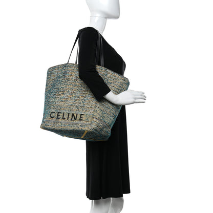 Celine Tweed Phantom Cabas Tote Blue 2 of 11